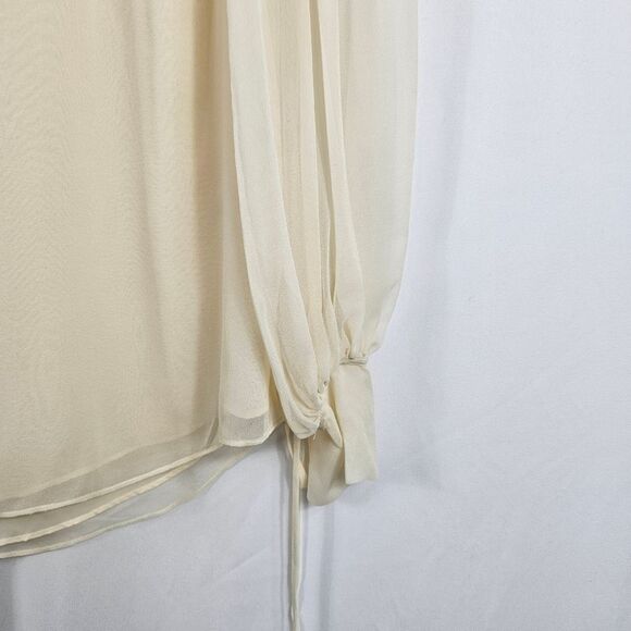 NWT Rebecca Taylor Chiffon and Lace Long Sleeve Blouse - Picture 6 of 13